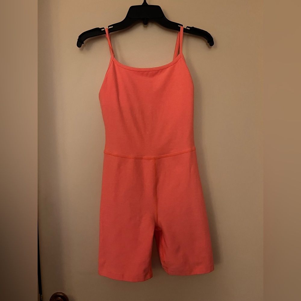 Beyond Yoga Coral Pink Romper Jumpsuit